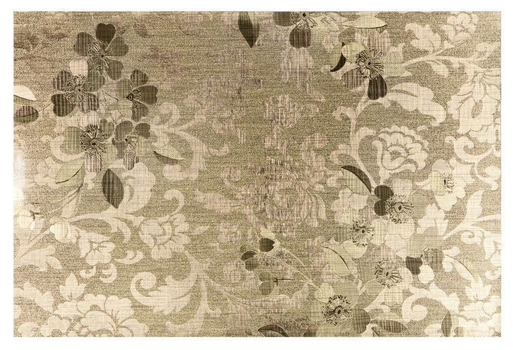 ASHDENE LUXE Placemat Metallic Floral Gold