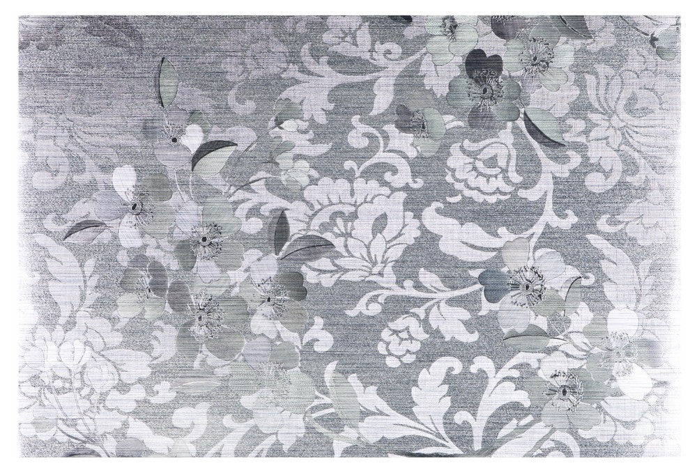 ASHDENE LUXE Placemat Metallic Floral Silver