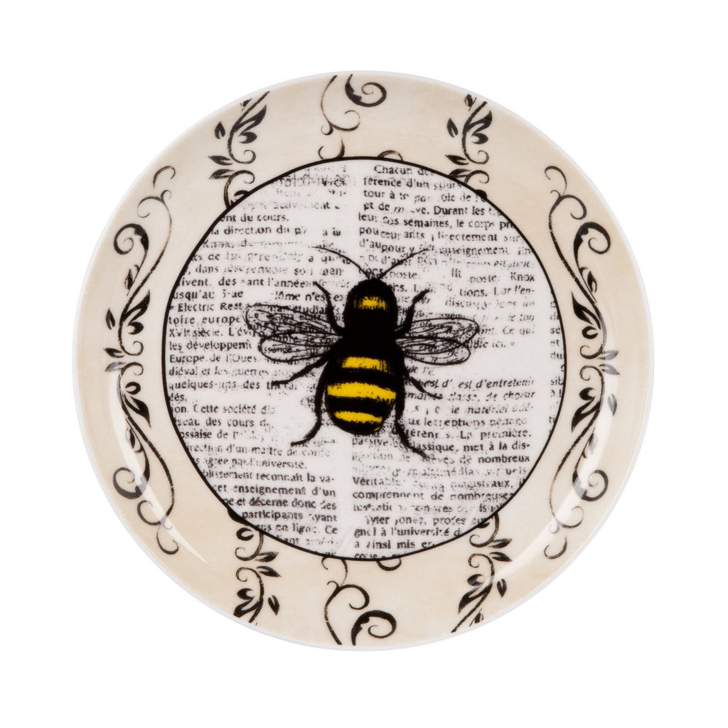 ASHDENE Cocktail Plate Honey Bees (Bone China)