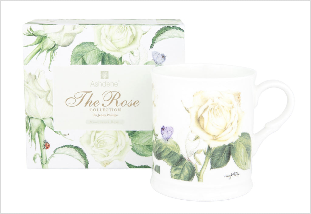 ASHDENE Mug  Moondance White Rose