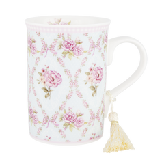 ASHDENE Mug  Floral Blue Rose Lattice