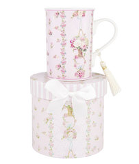 ASHDENE Mug  Floral Pink Rose Stripe