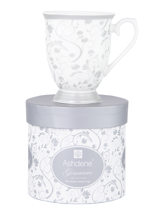 ASHDENE Mug Genevieve Floral Silver