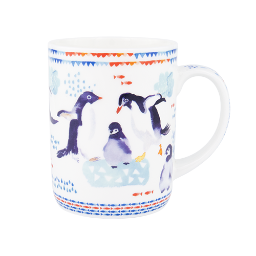 ASHDENE Mug  Deep Blue Penguin Play