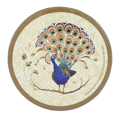 ASHDENE Coasters Peacock Fantasy  (round)