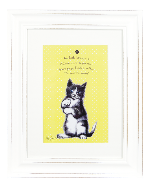 ASHDENE Framed Print It's All About Meow Yellow