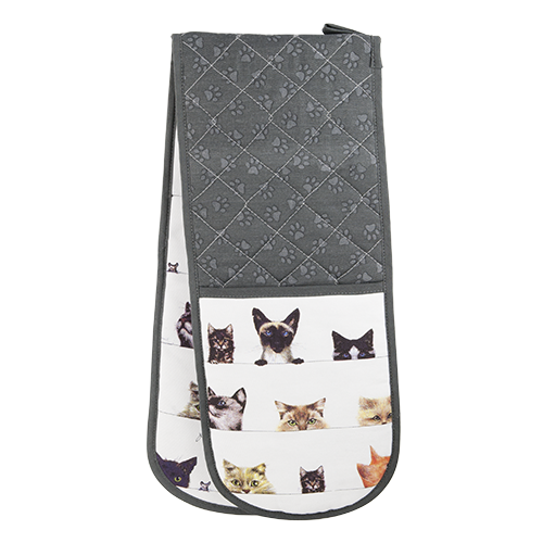 ASHDENE Double Oven Glove Peeping Felines