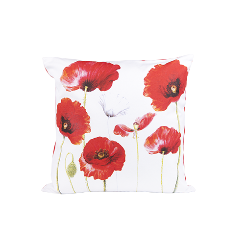 ASHDENE  Large Cushion Poppies