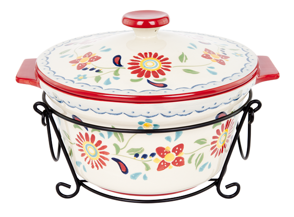ASHDENE Large Casserole Dish with Metal stand Daisy's Kitchen
