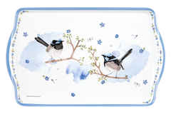 ASHDENE Medium Tray Plume and Perch Blue Wren