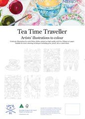 Adult Colouring Book - Tea Time Traveller