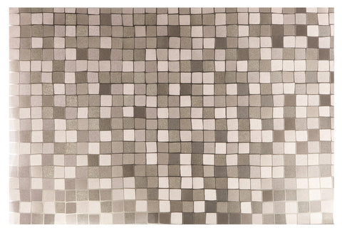 ASHDENE LUXE Placemat Metallic Check Light Gold