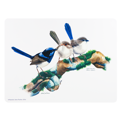 ASHDENE Placemat Birds of Australia Blue Wren