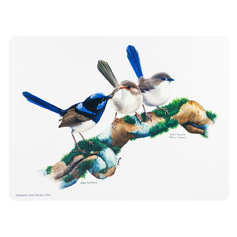 ASHDENE Placemat Birds of Australia Blue Wren