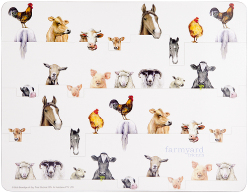 ASHDENE XL Placemats Farmyard Friends