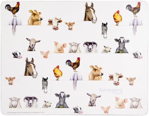 ASHDENE XL Placemats Farmyard Friends