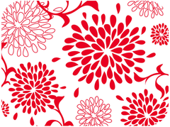 ASHDENE Round Surface Saver Red Flower