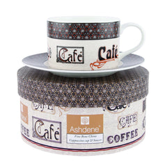 ASHDENE Cappuccino Cup & Saucer Cafe Collection