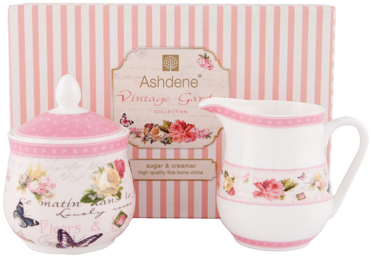 ASHDENE Sugar & Creamer Vintage Garden
