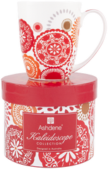 ASHDENE Coupe Mug Kaleidoscope Red (Bone China)