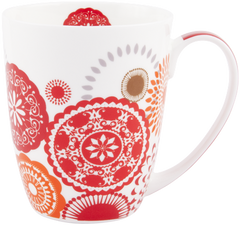 ASHDENE Coupe Mug Kaleidoscope Red (Bone China)