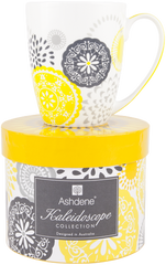 ASHDENE Coupe Mug Kaleidoscope Yellow (Bone China)