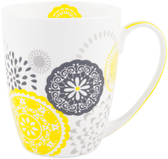 ASHDENE Coupe Mug Kaleidoscope Yellow (Bone China)