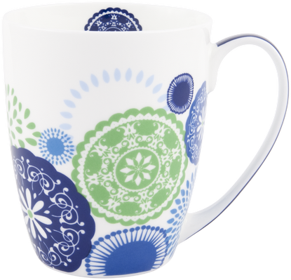 ASHDENE Coupe Mug Kaleidoscope Blue (Bone China)
