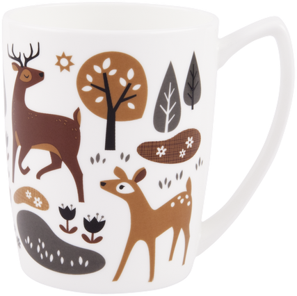 ASHDENE Mug Over the Hedgerow Deer  (Bone China)