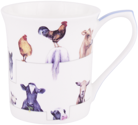 ASHDENE Flare Mug Farmyard Friends  (Bone China)