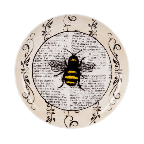 ASHDENE Cocktail Plate Honey Bees (Bone China)