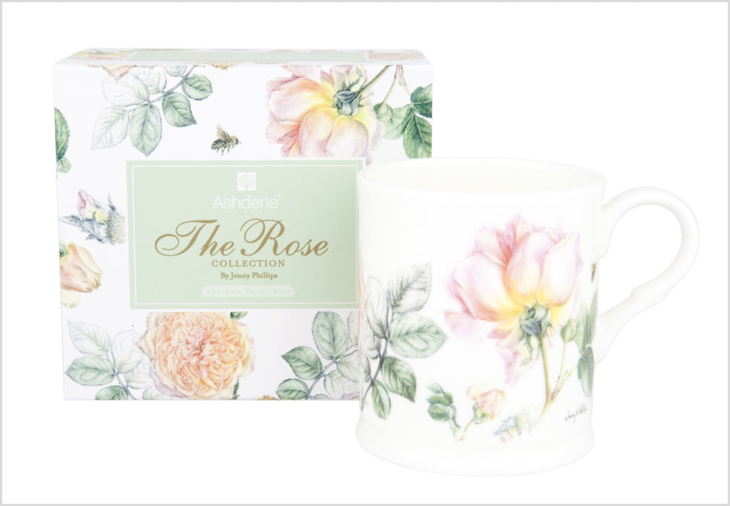 ASHDENE Mug  The Rose Abraham Darby Apricot