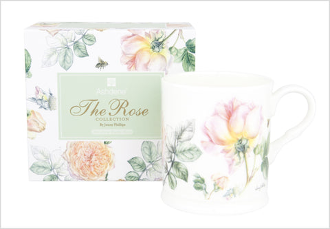 ASHDENE Mug  The Rose Abraham Darby Apricot