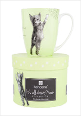 ASHDENE Coupe Mug It's All About Meow Green