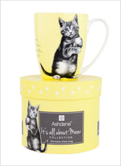ASHDENE Coupe Mug It's All About Meow  Yellow