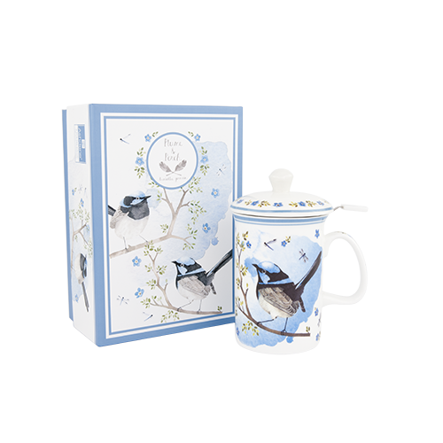 ASHDENE 3 PC Infuser Set Plume and Perch Blue Wren