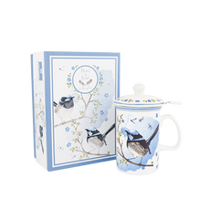 ASHDENE 3 PC Infuser Set Plume and Perch Blue Wren