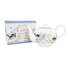 ASHDENE Plume and Perch Blue Wren Bone China Teapot