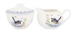 ASHDENE Sugar & Creamer Plume and Perch Blue Wren