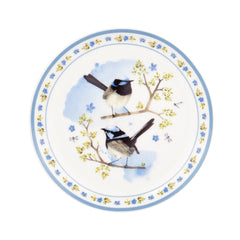 ASHDENE Cocktail Plate  Plume and Perch Blue Wren (Bone China)