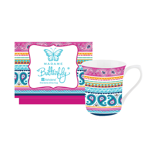 ASHDENE Flare Mug Madame Butterfly Boho (Bone China)