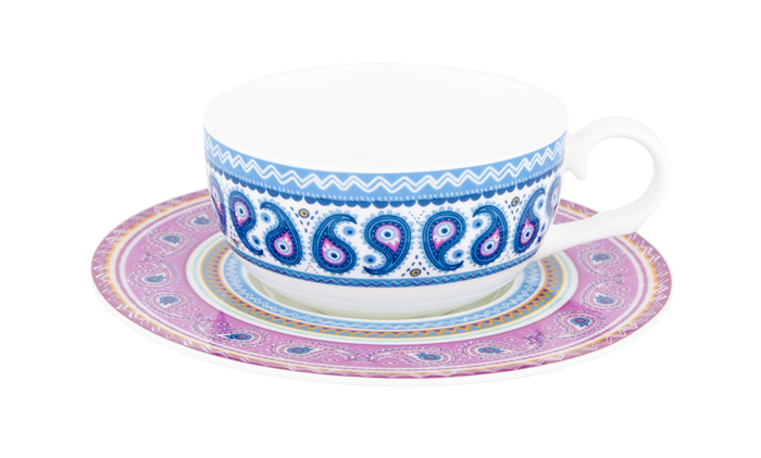ASHDENE Teacup and Saucer  Madame Butterfly Boho