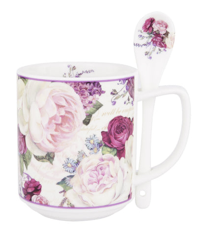 ASHDENE Mug & Spoon Vintage Roses