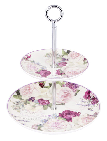 ASHDENE Cake Stand 2 tier Vintage Roses