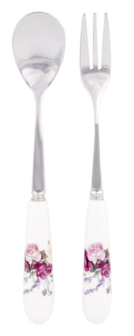 ASHDENE Spoon & Fork Set Vintage Roses