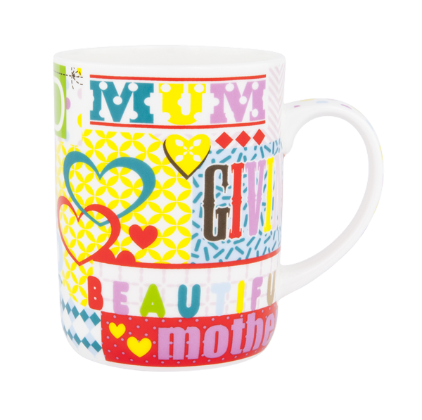 ASHDENE Mug Mum's The Word Graphic Words