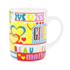ASHDENE Mug Mum's The Word Graphic Words