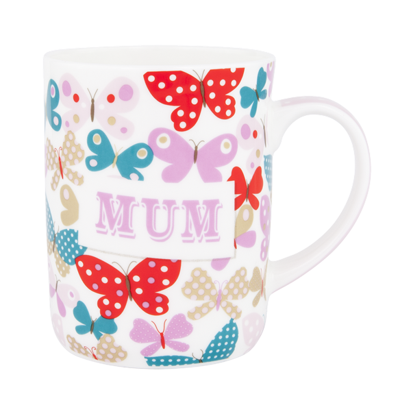 ASHDENE Mug Mum's The Word Butterflies