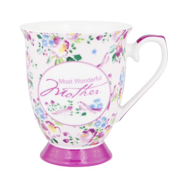 ASHDENE Mug Mum's The Word Pretty Pink Mother