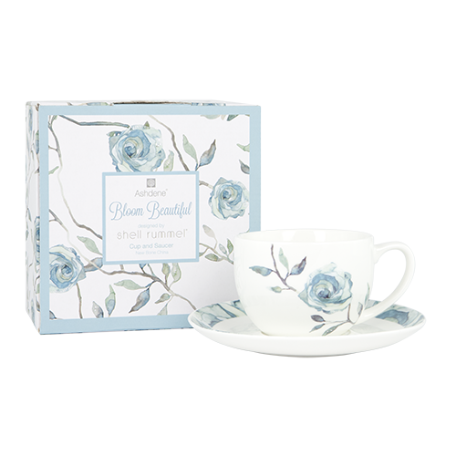 ASHDENE Teacup & Saucer Bloom Beautiful (Bone China)